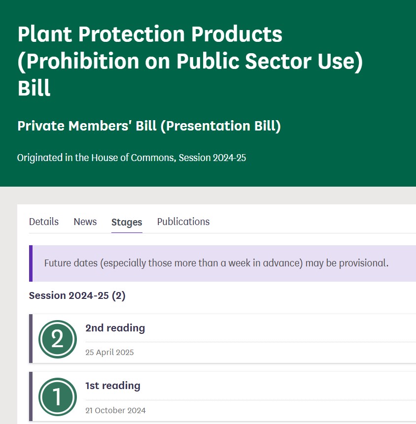 Bill to Ban Pesticide Use by Public Authorities Introduced in Parliament - Cover Image